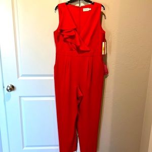 Red pant suit with tags